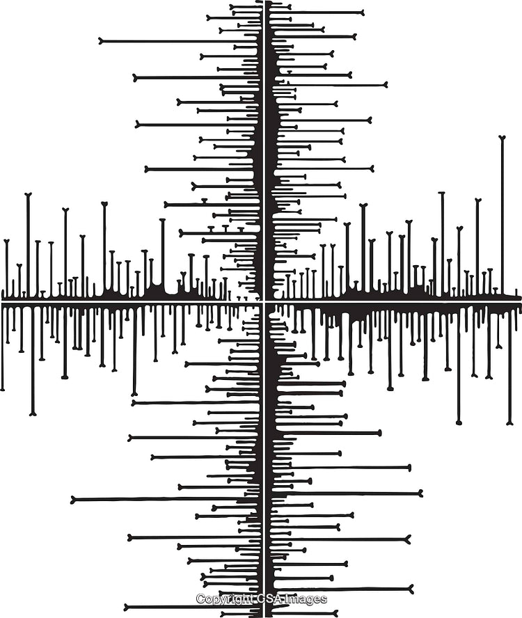 Black and White Geometric Pattern with Symmetrical Abstract Lines and Shapes