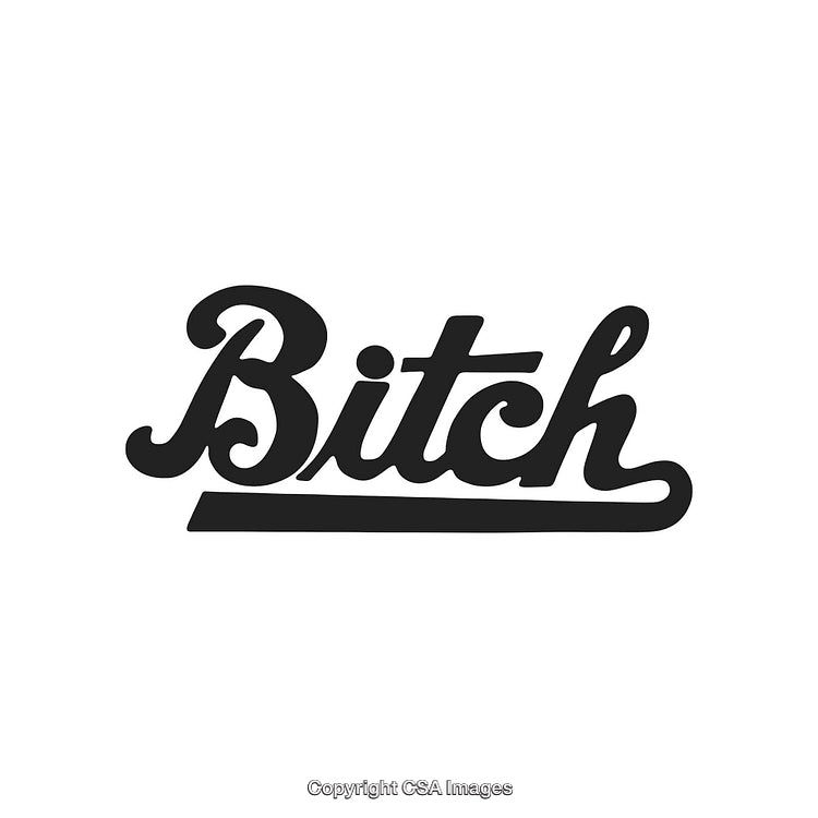 Stylish Black Script Calligraphy Design Featuring a Single Word