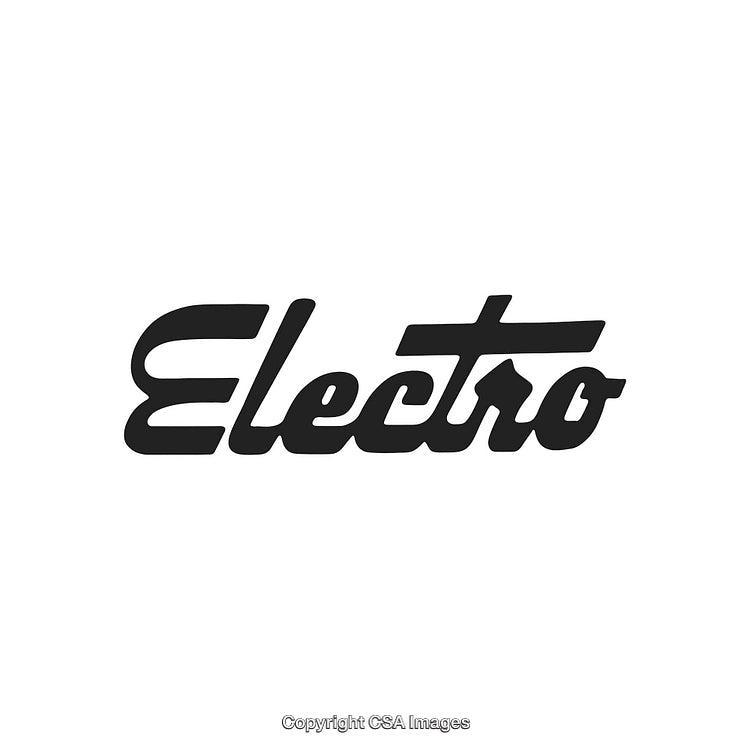 Sleek Black and White Retro Style Electro Typography Design