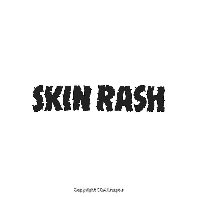 Stylized Text Graphic Featuring the Phrase 'Skin Rash' in Bold Letters