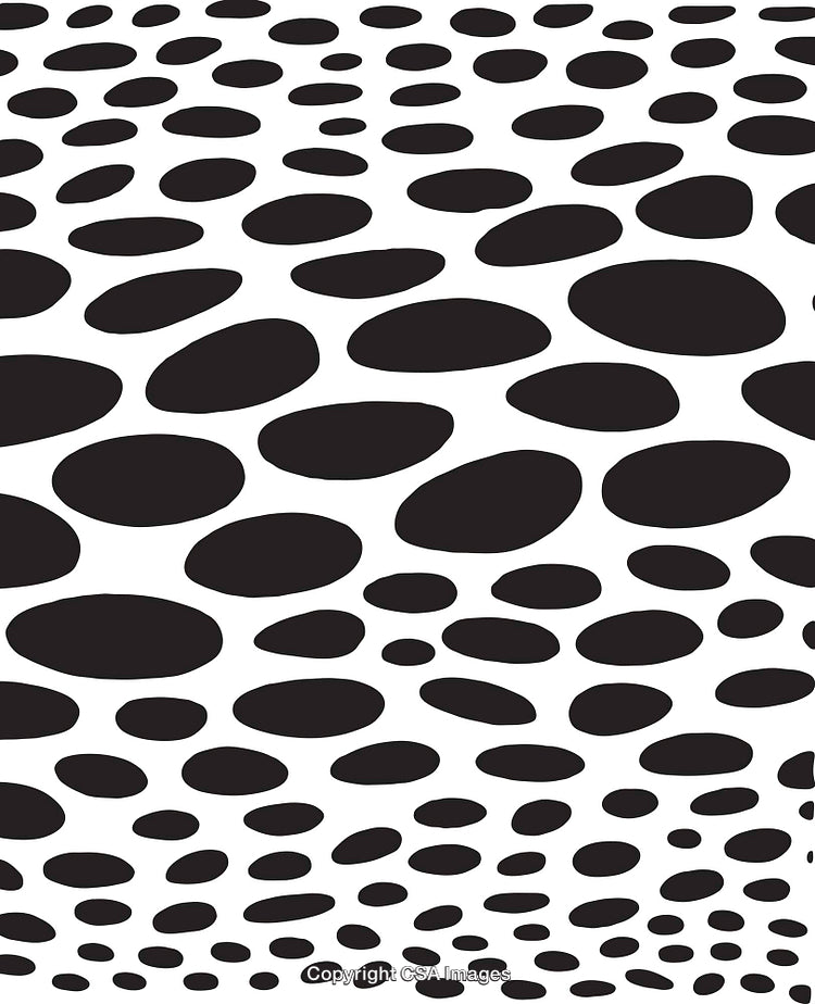 Abstract Black Spots Pattern in a Minimalist White Background