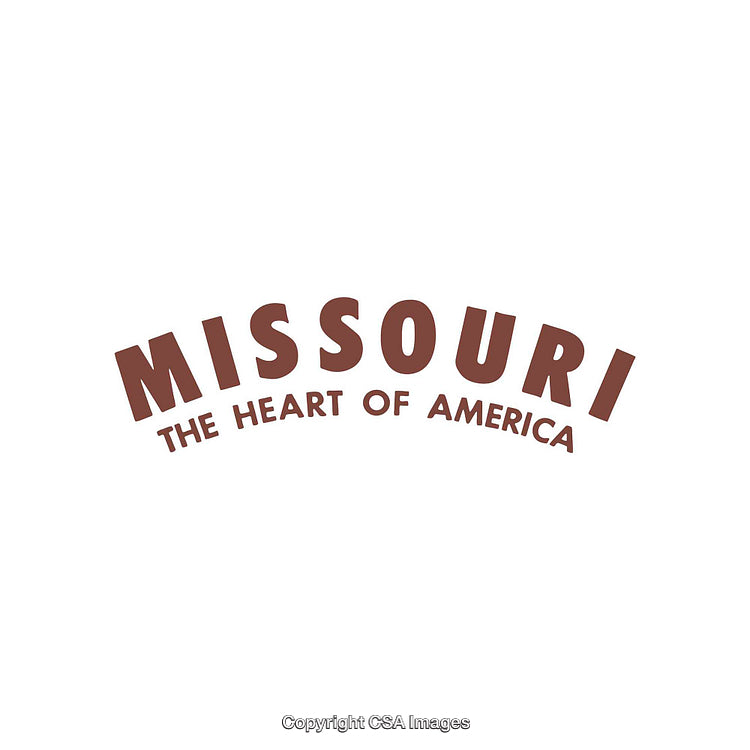 Missouri State Text Emblem in Monochromatic Brown Bold Font