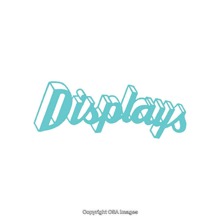 Stylish Retro Typography with Three-Dimensional Effect on White Background