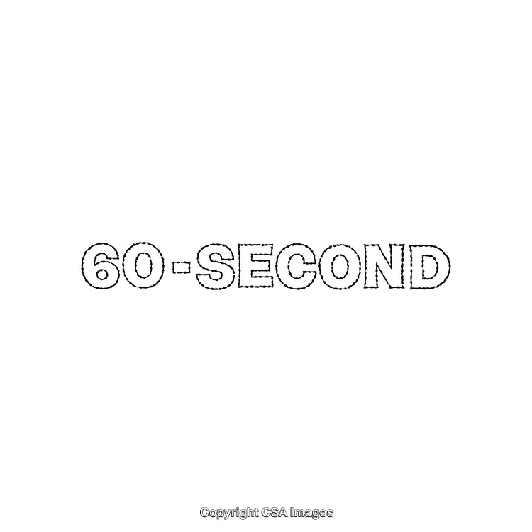 Minimalist Text Design Displaying "60 Seconds" on a Clean White Background