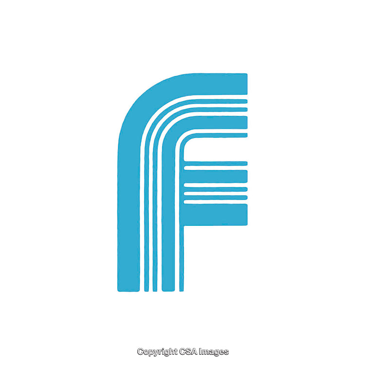 Stylized Blue Letter E Design with Minimalist Artistic Flair