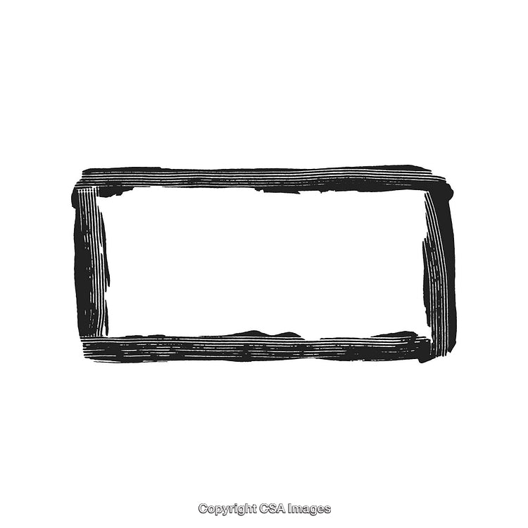 Minimalist Black and White Rectangular Border with Textured Design