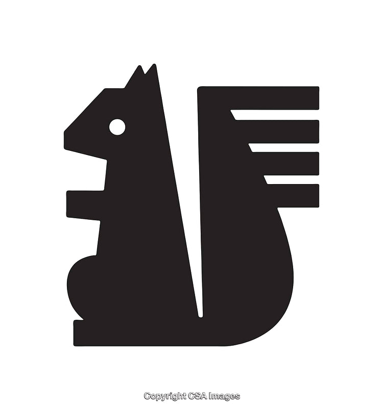 Stylized Black and White Animal Silhouette Modern Logo Design