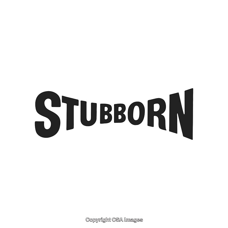 Creative Typography Displaying the Word Stubborn in Stylized Text Design