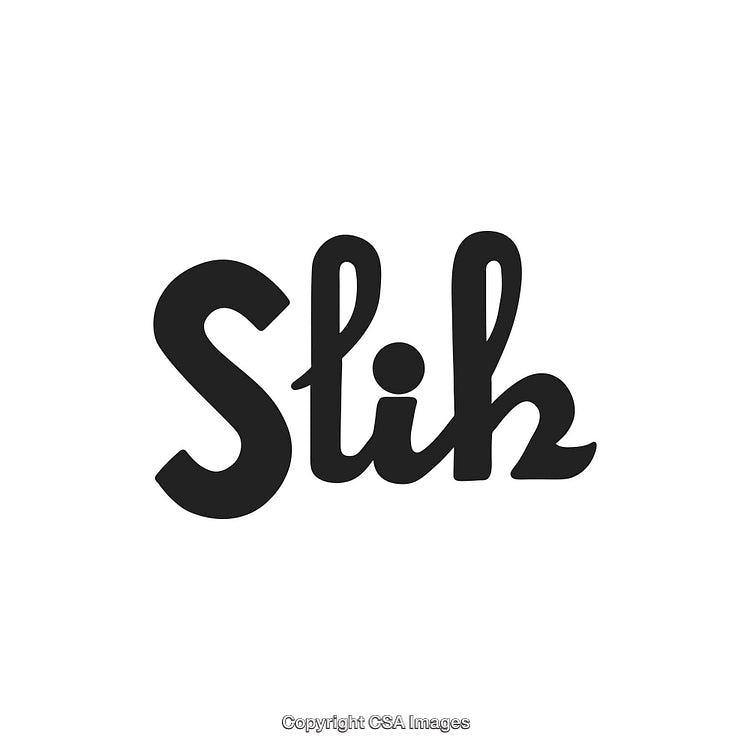 Minimalistic Black Script Slik Logo Design on White Background