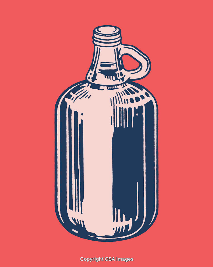 Hand-Drawn Bottle Illustration with Retro Style and Vintage Appeal