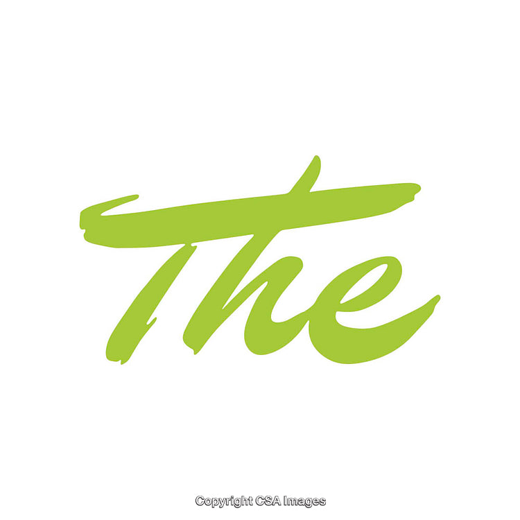 Green Cursive Typography on Solid White Background for Design Use