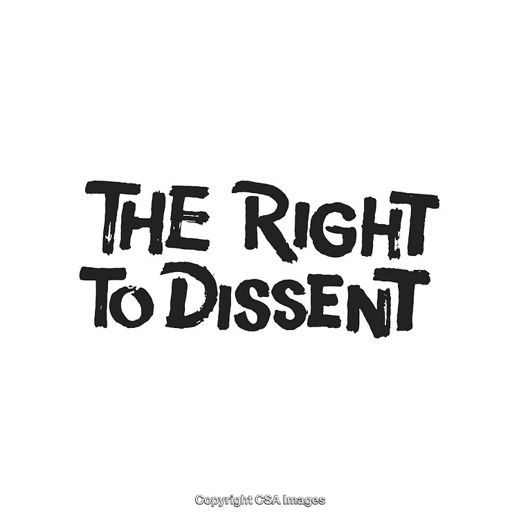 Inspirational Typography Design Emphasizing the Right to Dissent and Free Speech