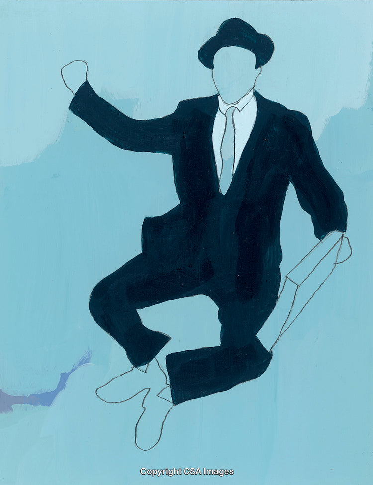 Businessman Jumping for Joy