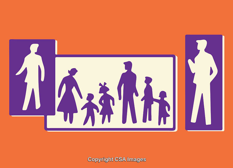 Colorful Illustration Depicting Family Relationships and Social Bonding