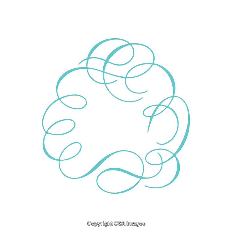 Ornamental Turquoise Swirls Forming an Elegant Circular Frame Design