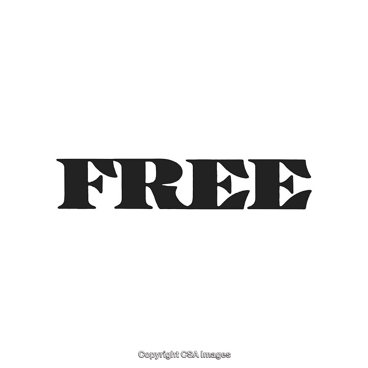 Bold Serif Typography Displaying the Word Free in Black on White Background