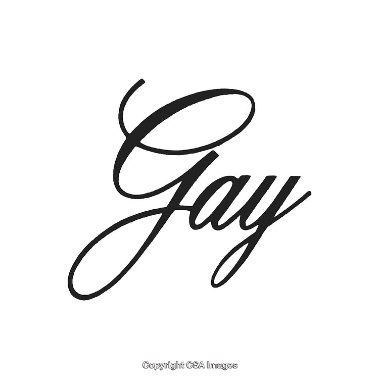Elegant Calligraphy Text Depicting the Word 'Gay' With Style and Grace
