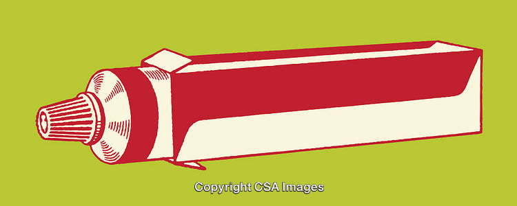 Vintage Tube Illustration Featuring Retro Style on a Bold Green Background
