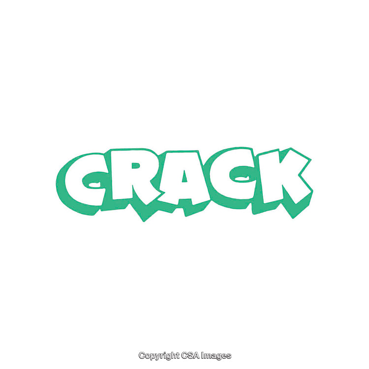 Bold Green Text Design Featuring the Word Crack in Comic Style