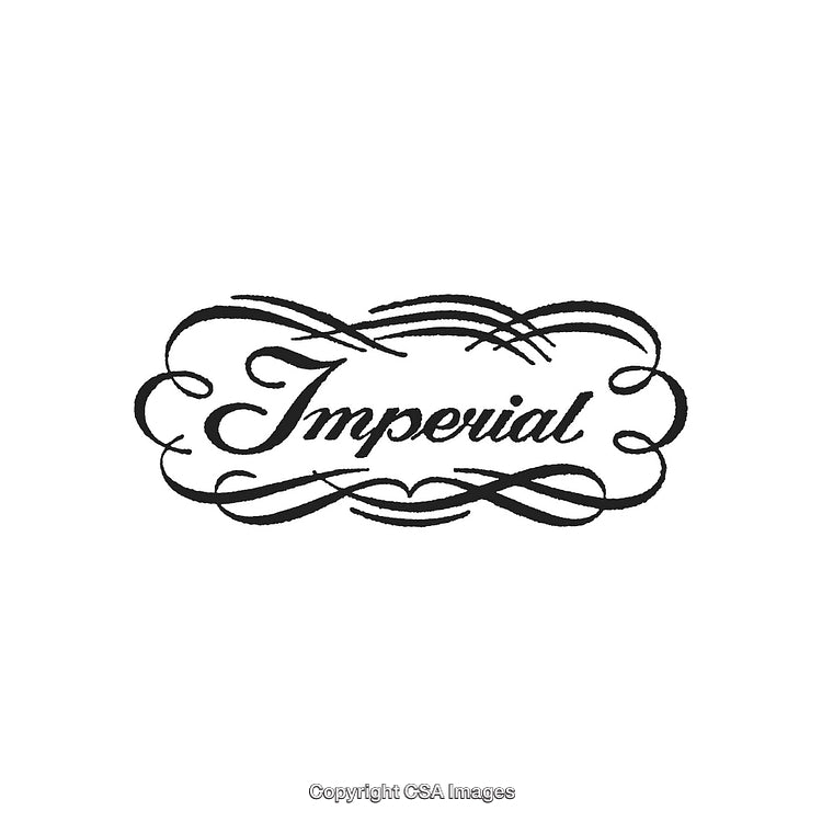 Elegant Black and White Ornamental Logo Design Featuring 'Imperial' Text