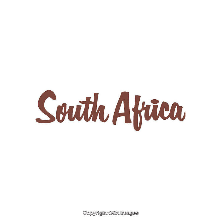 Elegant South Africa Typography Design on a Minimalistic White Background