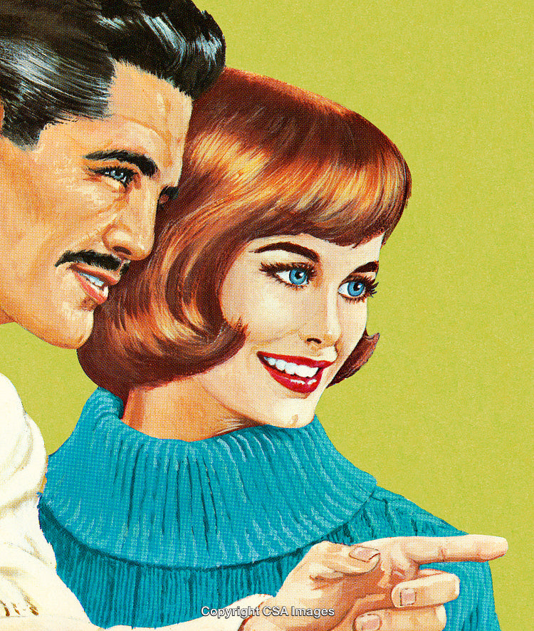 Smiling Couple Look Forward with Warm Expressions and Cheerful Demeanor