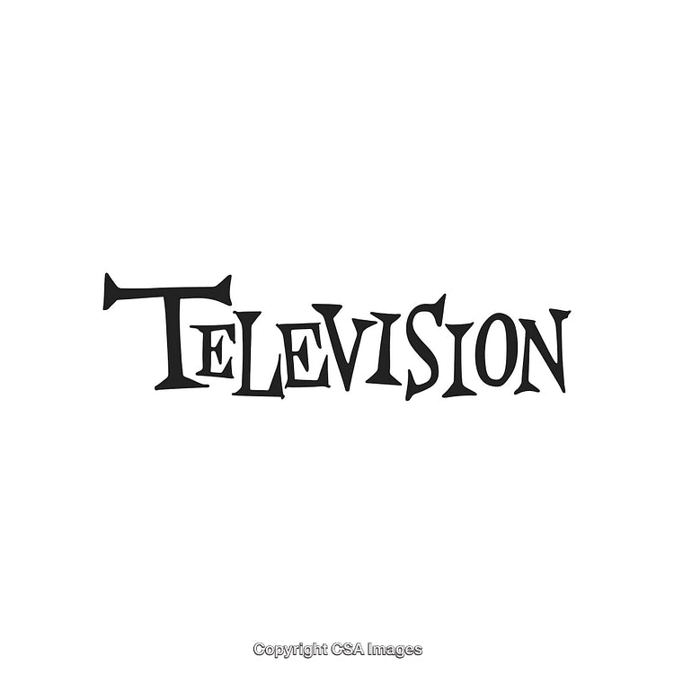 Creative Typography Design Featuring the Word 'Television' in Bold Font Style