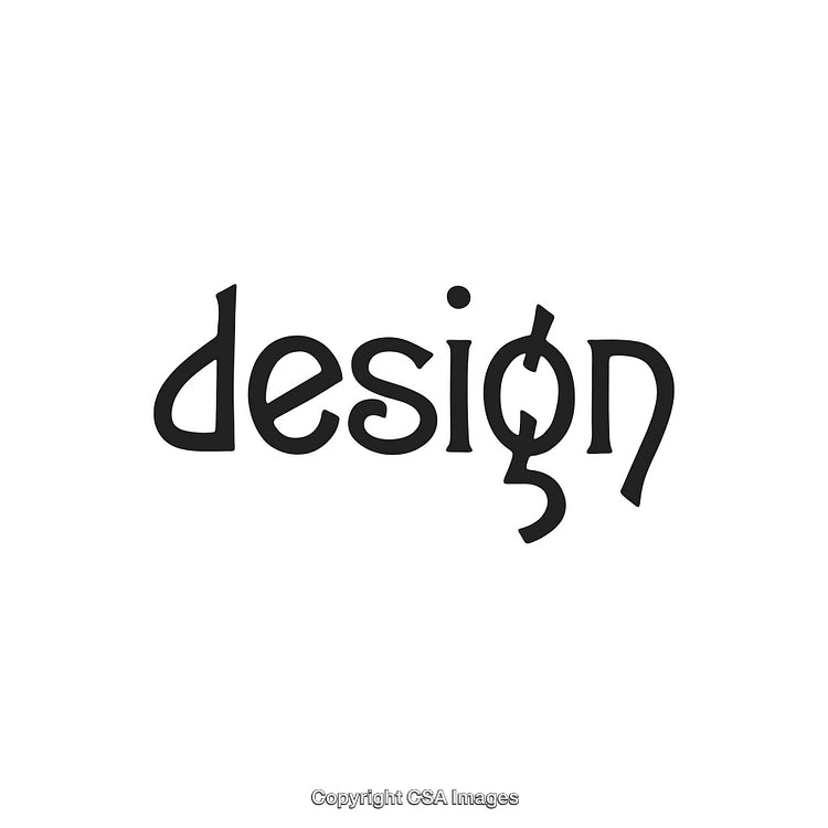 Creative Typography Word Design in Black Text on White Background