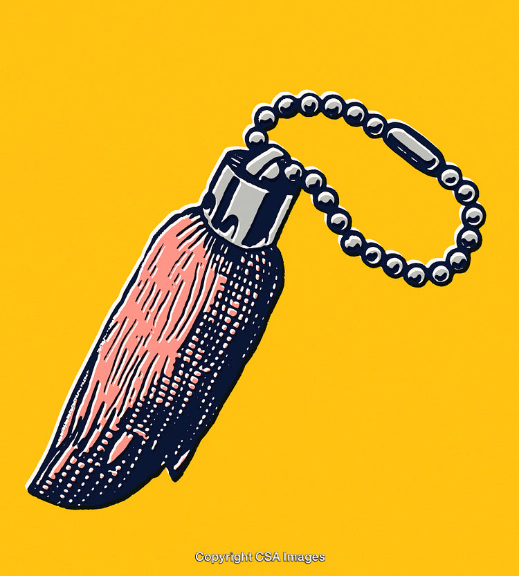 Illustrated Keychain With Detailed Brush Texture on Bright Background