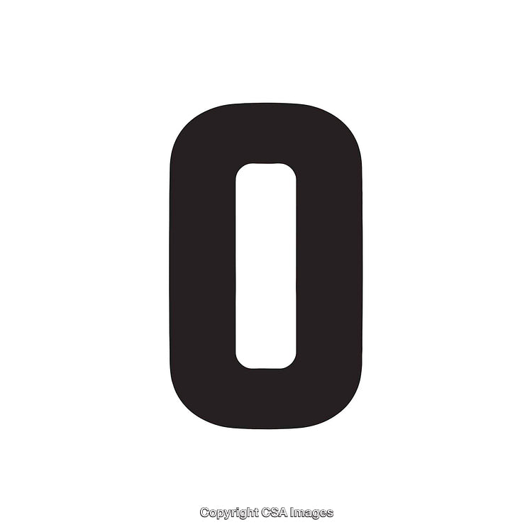 Black Letter O Symbol on a White Background, Minimalistic Design