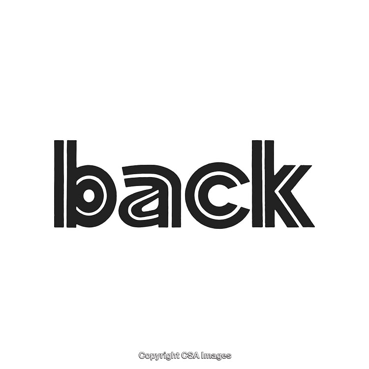 Creative Illustration of the Word 'Back' in Bold Typography Design