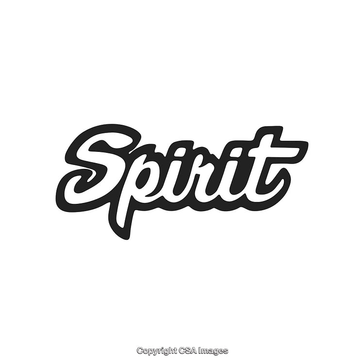 Creative Bold 'Spirit' Typography Logo Design with Modern Script Font