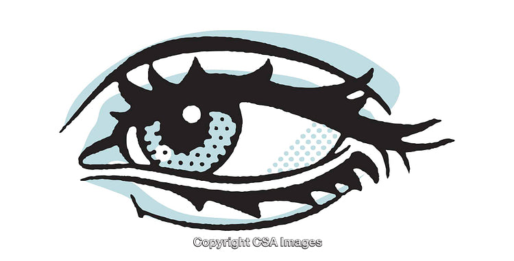 Abstract Artistic Illustration of an Eye in Expressive Illustrated Style