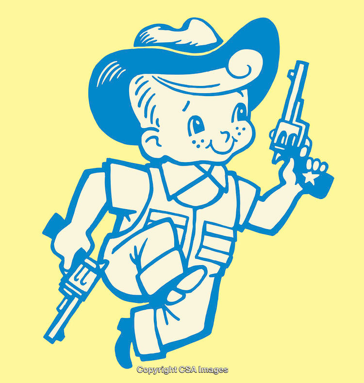 Vintage Cartoon Cowboy Adventures With Playful Western Vibes