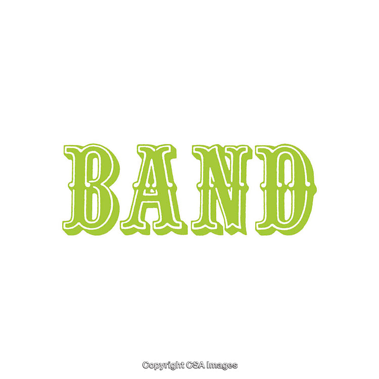 Decorative Green Typography Design Showcasing the Word 'Band' in Bold Style
