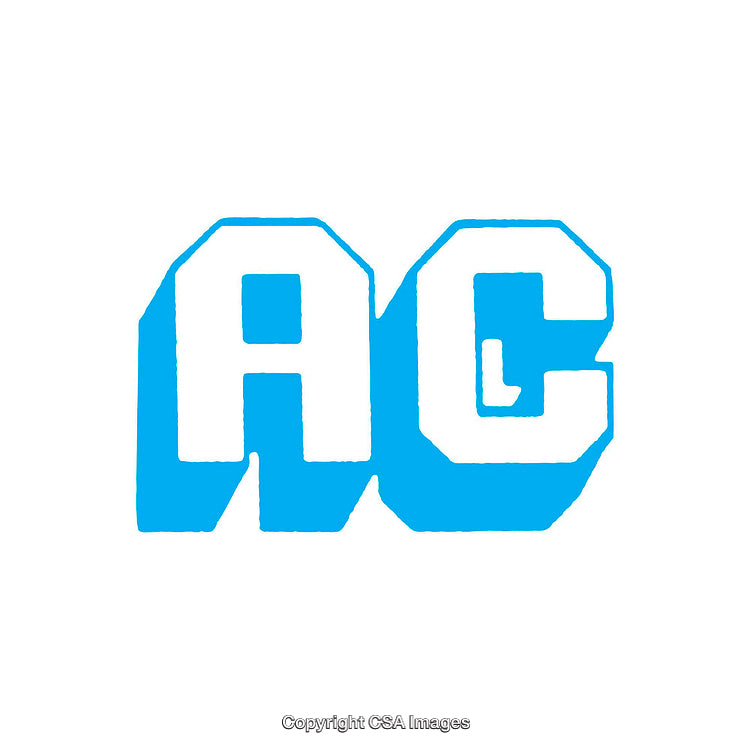 Bold Blue and White Acronym Logo Illustration on White Background