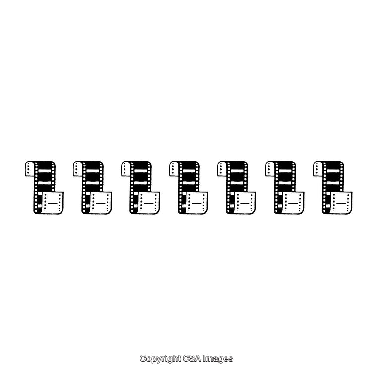 Black And White Film Roll Strips Aligned in Artistic Display