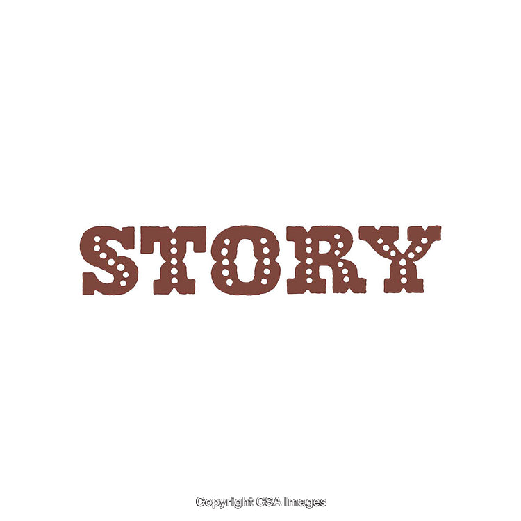 Rustic Typography Art Featuring the Word Story in Decorative Font Design