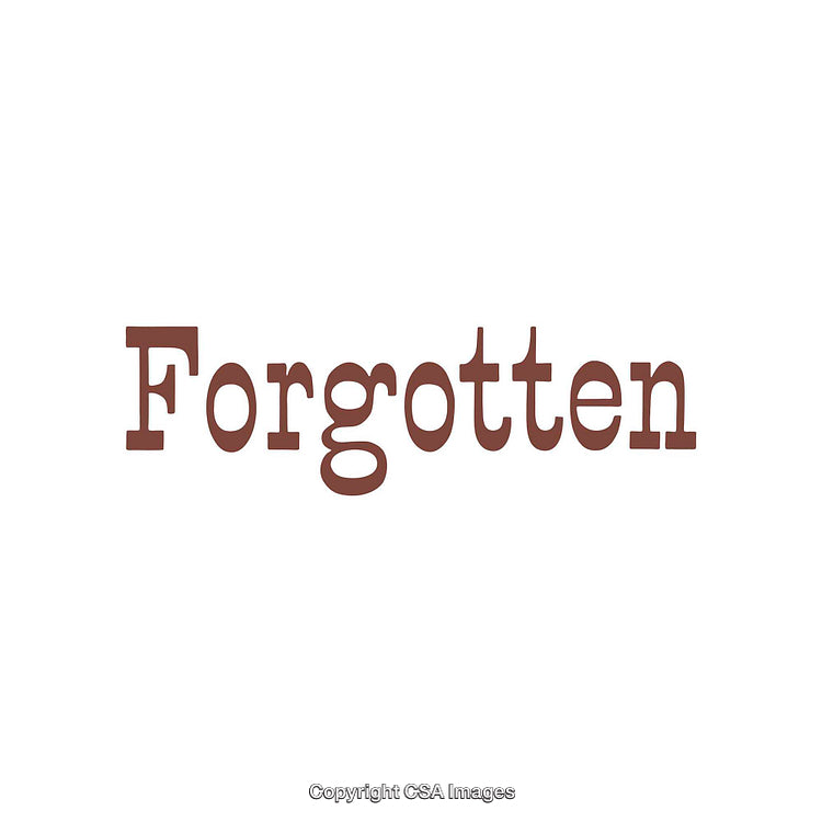 Minimalist Text Art Depicting the Concept of Being Forgotten