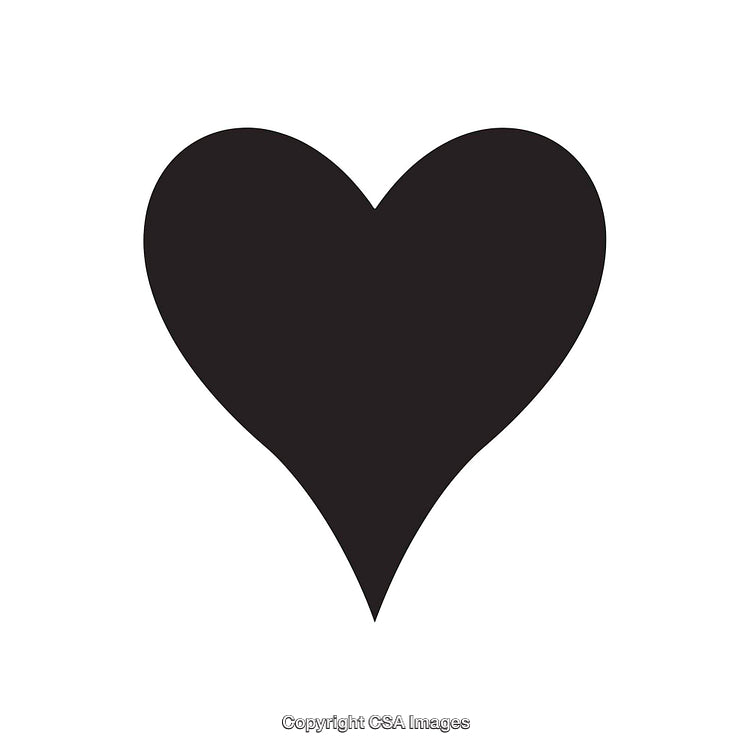 Minimalistic Black Heart Symbol on a White Background for Creative Use