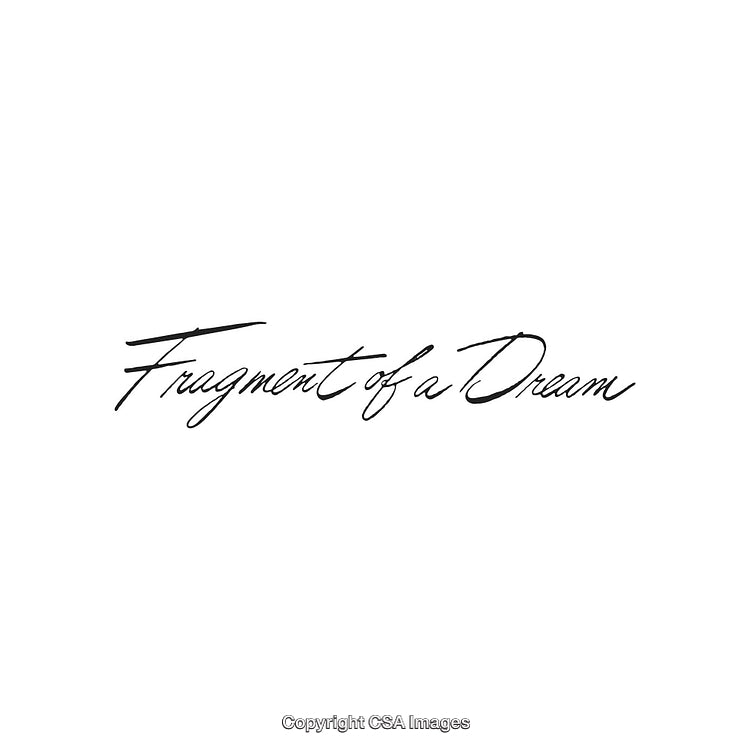 Elegant Handwritten Text Featuring 'Fragment Of A Dream' in Minimal Black Script