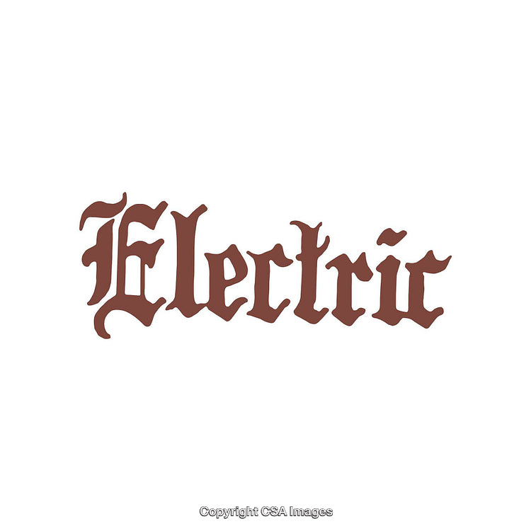Vintage Gothic Styled Typography Featuring the Word "Electric" in Bold Lettering
