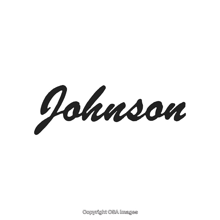 Elegant Scripted Text Featuring the Name Johnson on White Background