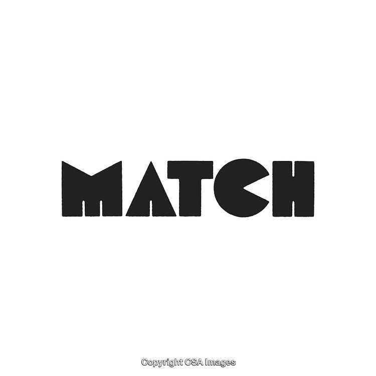 Bold Black Text Logo Featuring the Word Match on a White Background