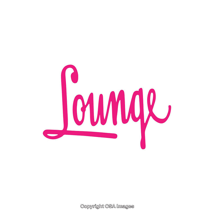 Elegant Pink Typography Featuring the Word Lounge on a Minimalist Background
