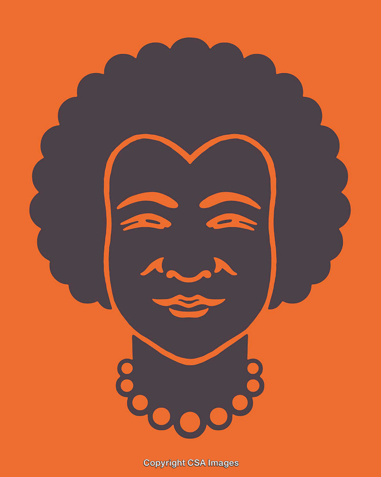 Stylized Portrait Illustration of a Person with Necklace in Warm Tones