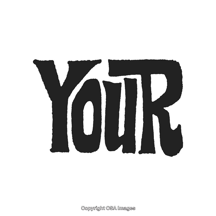 Stylized Bold Typography Depicting the Word 'Your' in Black on White