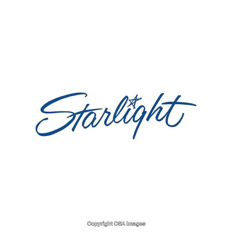 Elegant Handwritten Starlight Logo with a Star Accent in Blue