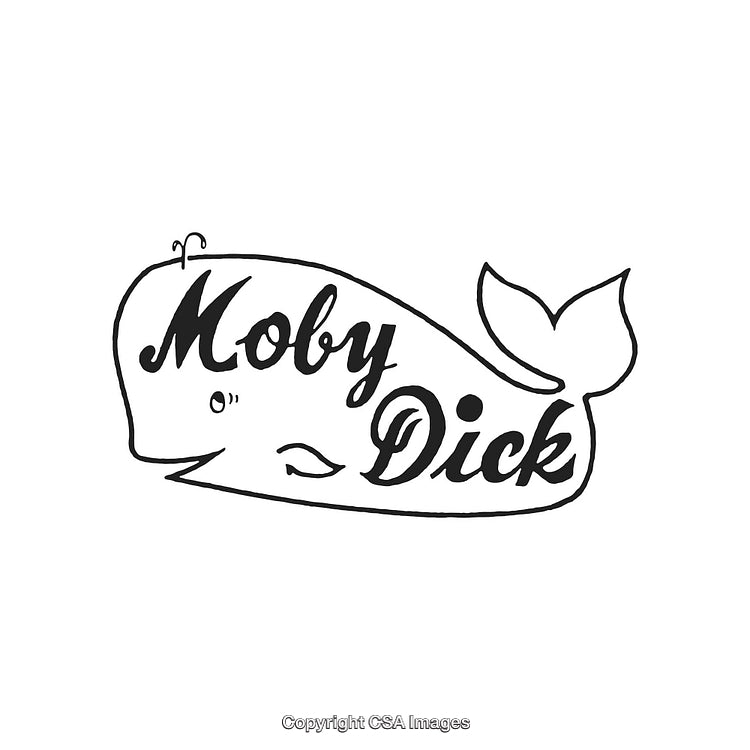 Illustration of a Whale Design Inspired by Moby Dick Novel