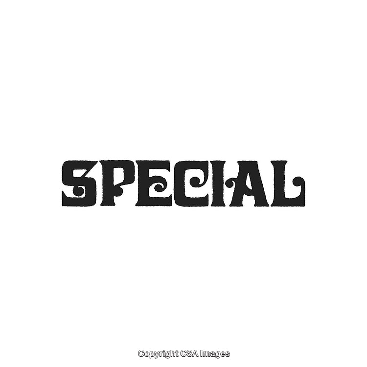 Stylized Black And White Text Design Displaying The Word 'Special'